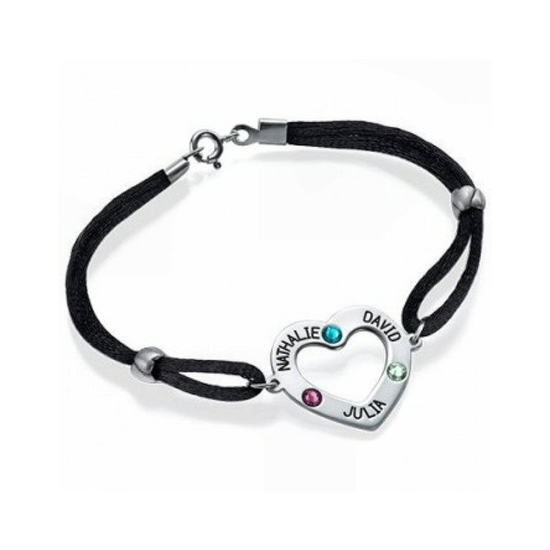 Bracelet femme personnalisé avec médaillon cœur