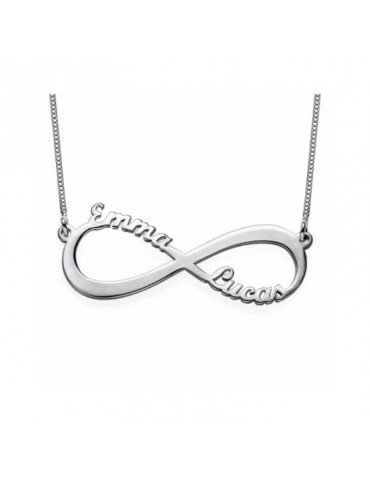 Collier infini  argent avec...