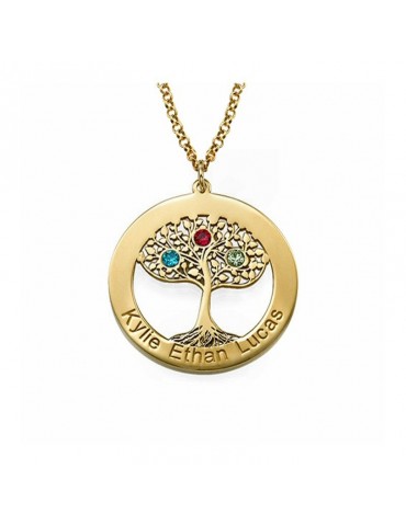 Collier cercle arbre de vie...