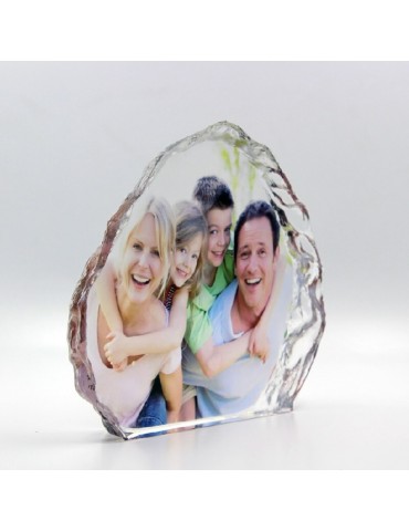 Bloc en cristal gravé avec la photo de votre choix en idée cadeau personnalisée