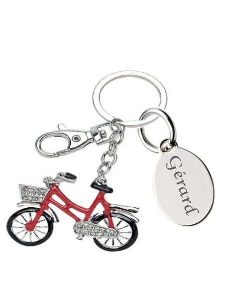 Porte clé vélo personnalisé avec une gravure