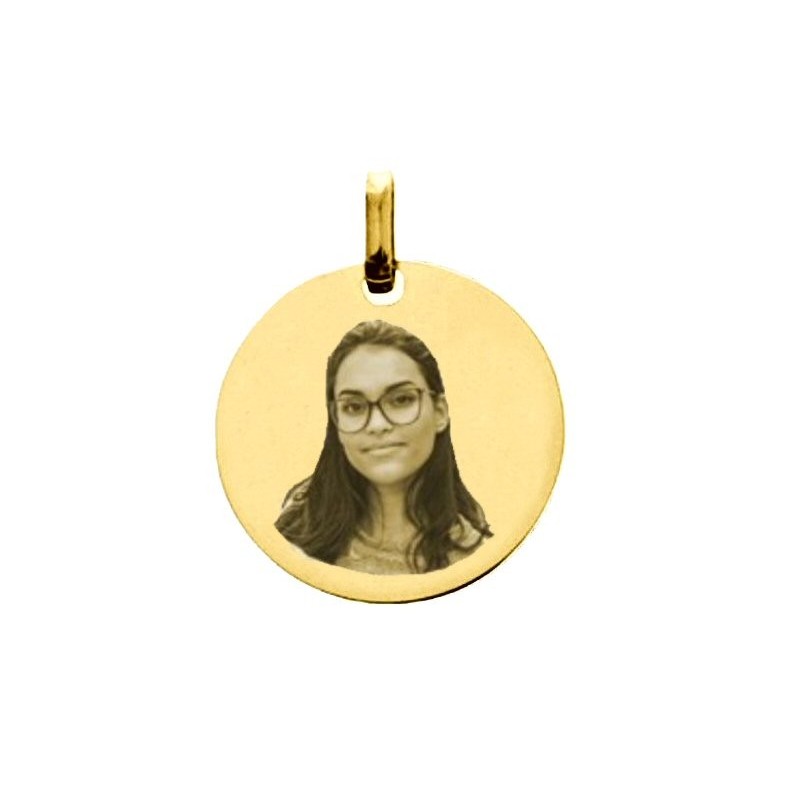 Photo du pendentif rond en or