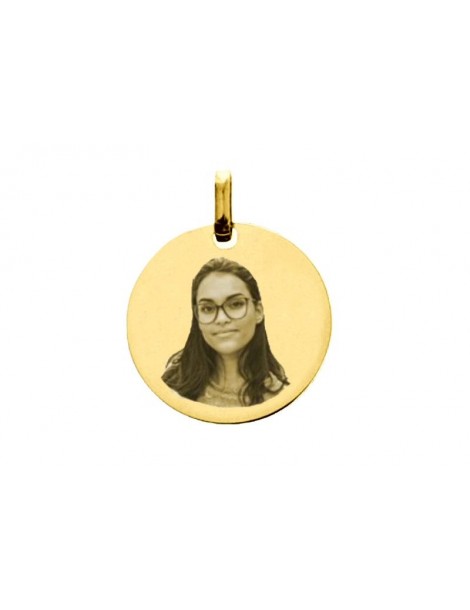 Photo du pendentif rond en or