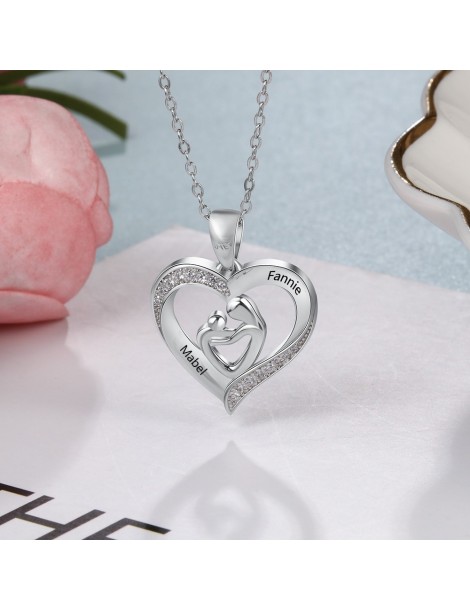 Pendentif coeur argent suspendu